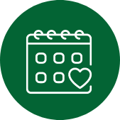 calendar logo with heart